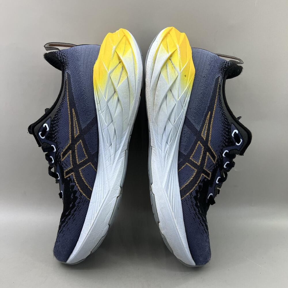 ASICS Novablast 4 Running Shoes Men Size 9 Black Yellow Comfort Cushion Sneakers - Picture 6 of 10